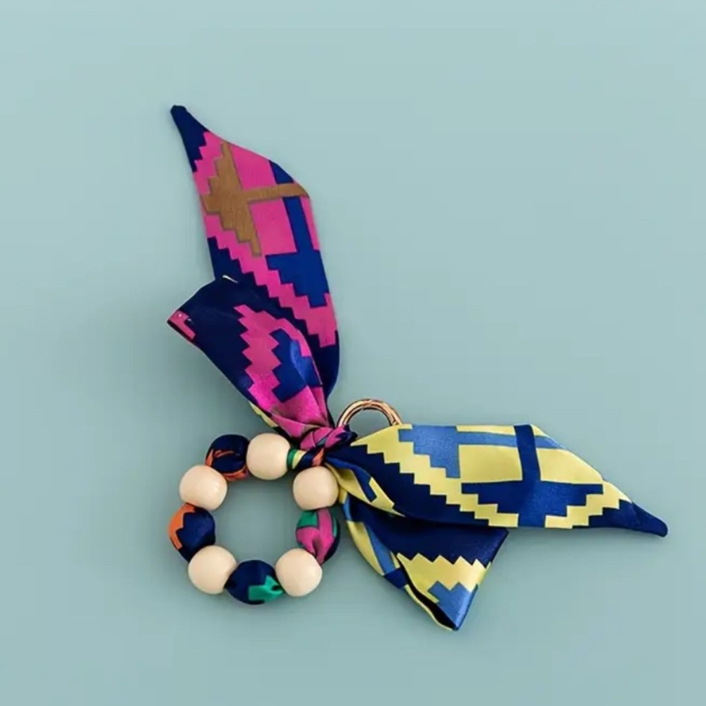 Colorful Geometric Bag Charm Keychain - Picture 2 of 2